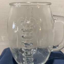 Clear Glass 38oz Football Mug