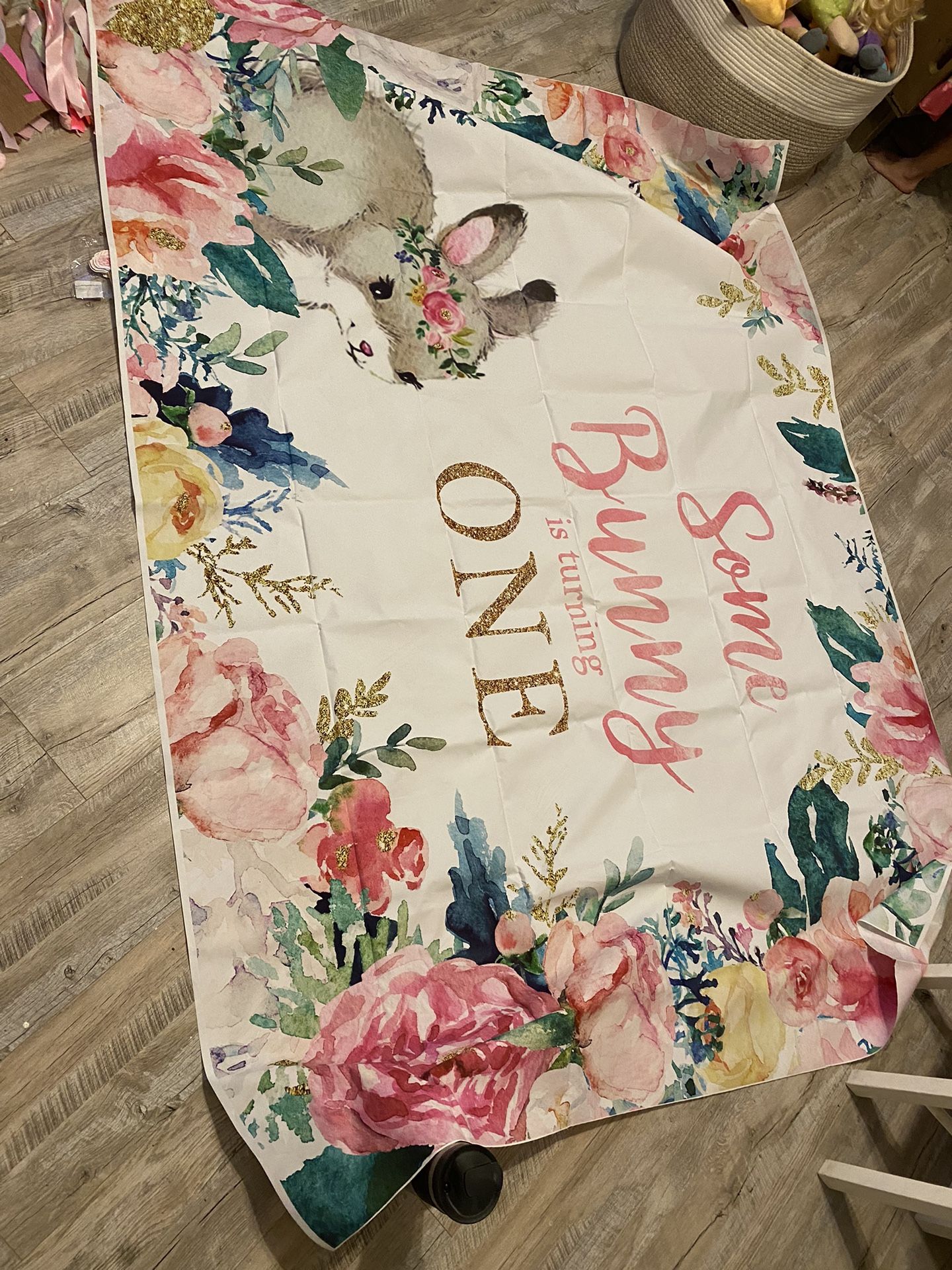 Some Bunny Is ONE Birthday Decorations