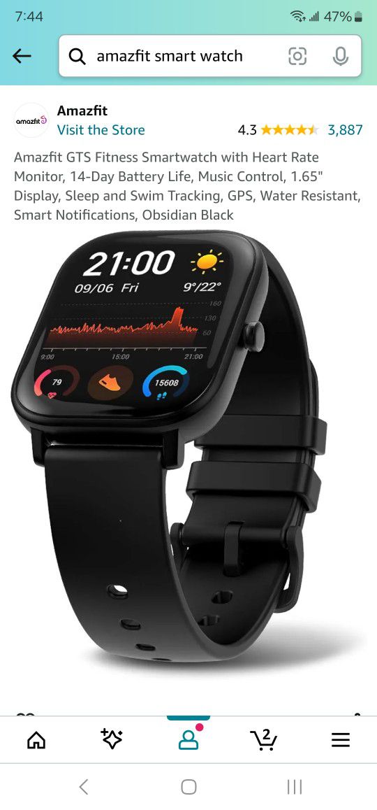 Amazfit GTS fitness smartwatch