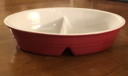 Portugal Sur La Table 13X 9X3 Stoneware Divided Baking Serving Dish 