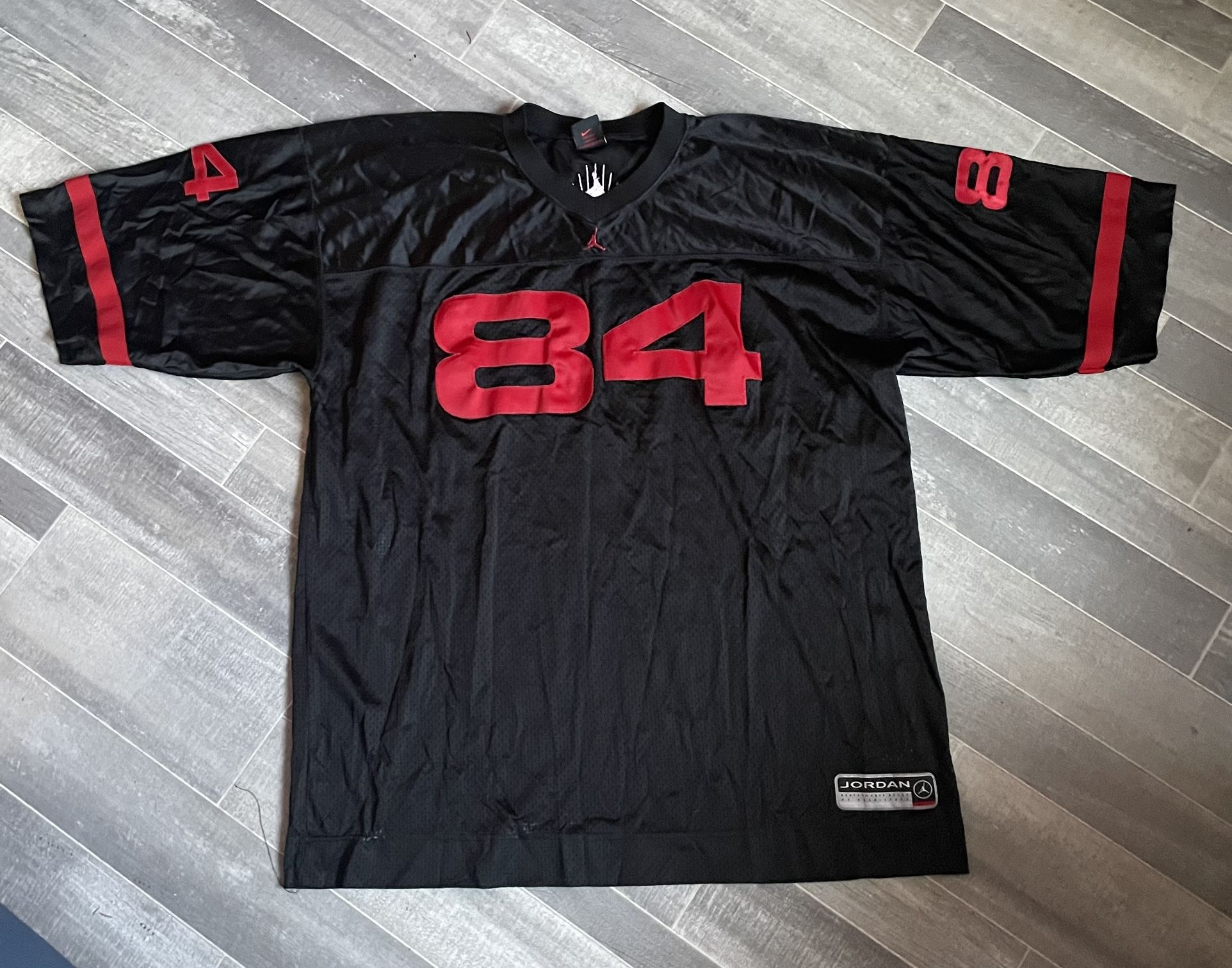 Air Jordan Vintage Randy Moss #84 Jersey Black Size XXL Sewn Mesh H9-PRX RARE