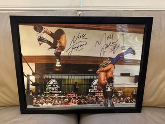 Framed Signed Young Bucks Wrestling Photo - Matt & Nick Jackson