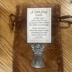 A Little Hug Angel Charm token mini figurine-Ganz-Hug-love-comfort-Not Alone