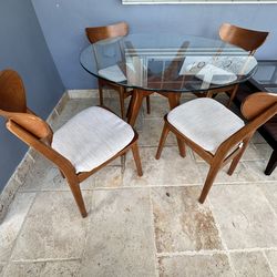 West Elm dining table and 4 chairs