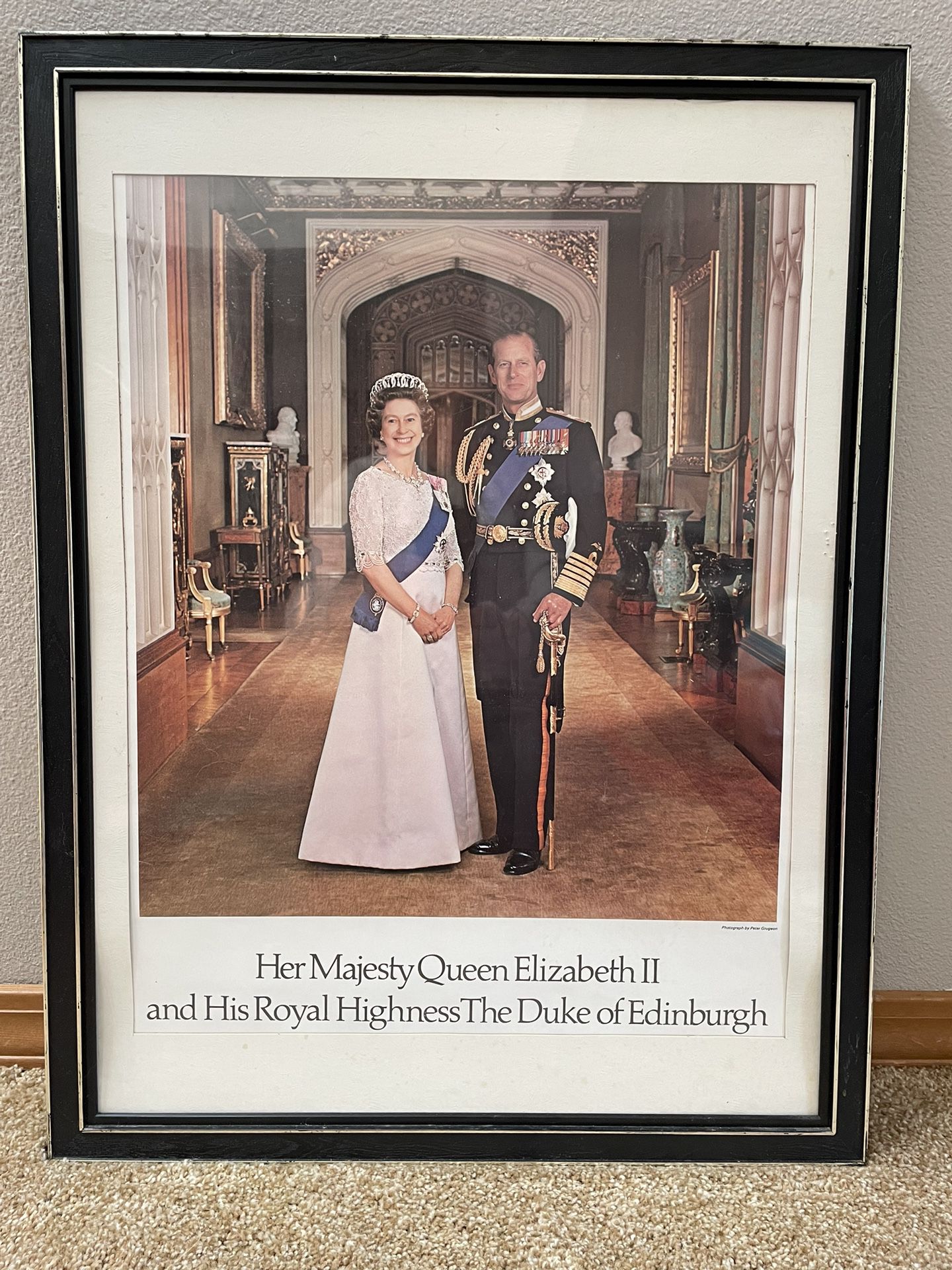 Framed Poster of Queen Elizabeth & Prince Phillip