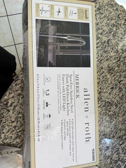 allen + roth Merrick Spot-Free Stainless Steel Pull-Down Kitchen Faucet