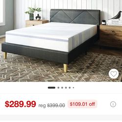 Vibe Gel Memory Foam 12” Twin Mattress- New In Box