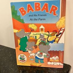 Babar And His Friends At The Farm Hardcover Vintage 90s Cartoon RARE Col… 