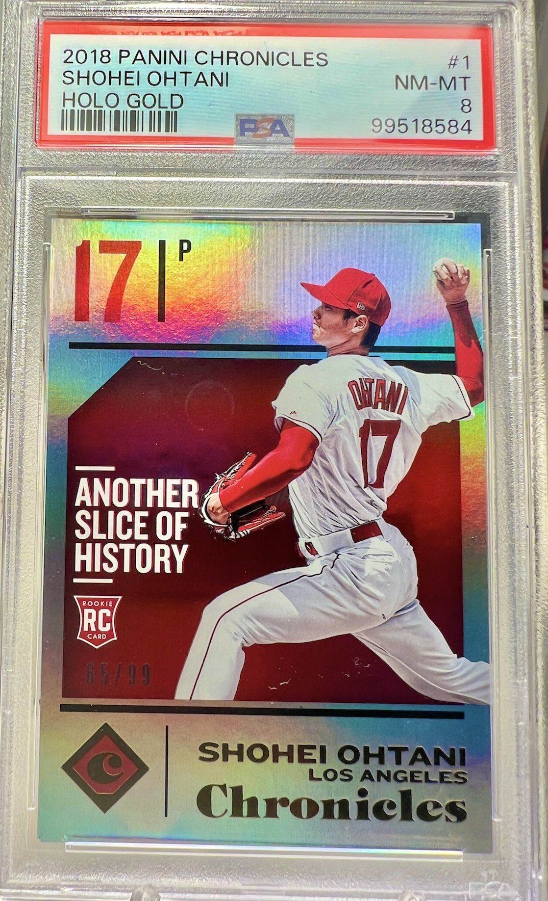 Shohei Ohtani Dodgers 2018 Rookie HOLO Gold #/99