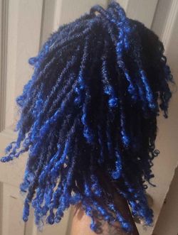 Blue Twist Wig