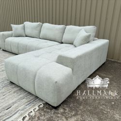 Modern Light Gray Sectional Sofa with Chaise - BRAND NEW - Same / Next Day Delivery 🚚