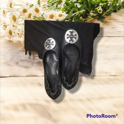 Tory Burch Black  Flat Shoes