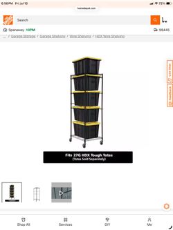 Steel Wire Garage Storage Bin Rack with Casters