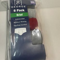 George tag free briefs 6 pack size 2XL anti microbial.  (X)