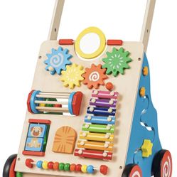 New In Box Baby Wood Walker Montessori Toy Toddler Kid Bebe