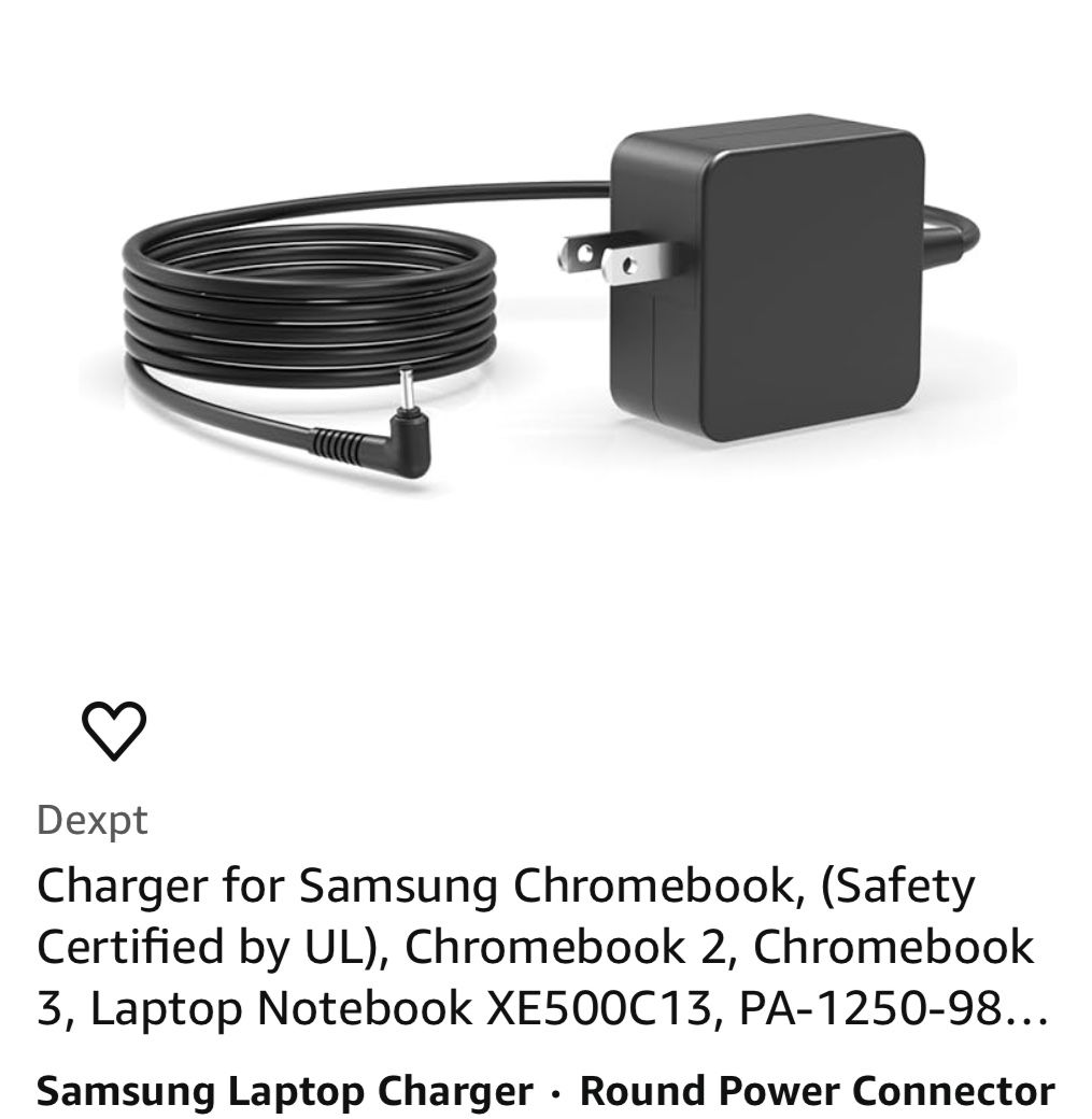 Samsung Laptop/Chromebook Charger