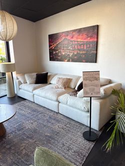 Pottery Barn Inspired Sectional | Linen & Down-Feather