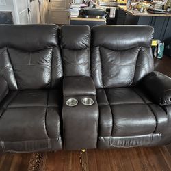 Leather Double recliner
