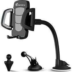 Vehicle Phone Mount, Vansky, 3-in-1, Universal Cell Phone Holder, Vehicle Vent Mount, Dashboard, Windshield Mount for iPhone 7 Plus, 7, 6S, 6, Samsung