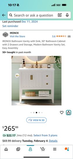 White Bathroom Vanity With Sink