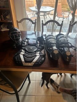 Men’s catcher gear with bag