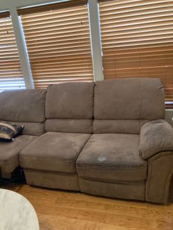 Couch- recliner Sofa brown