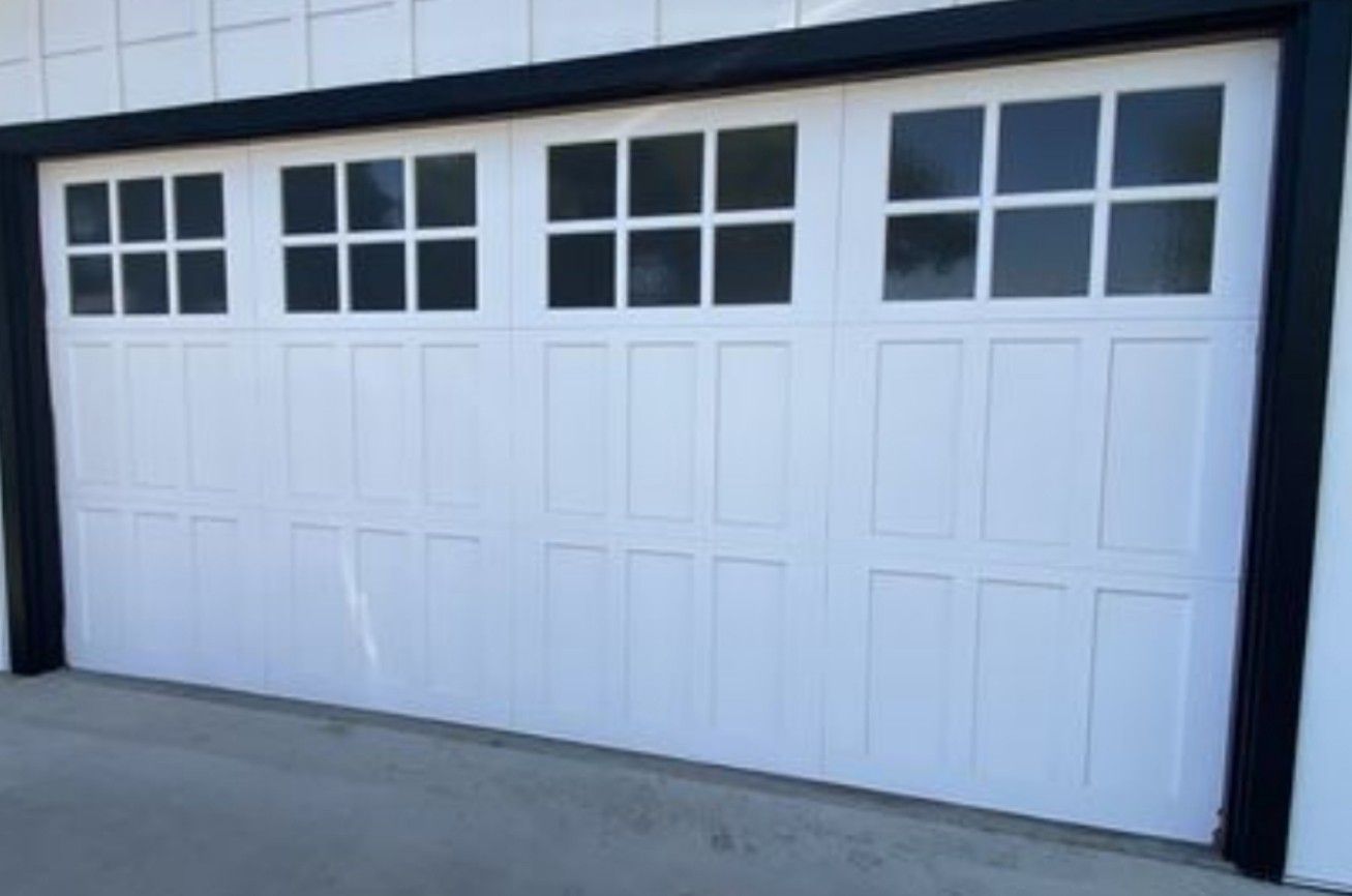 14x7 solid wood sectional garage door