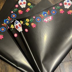 New Day Of The Dead Korean Floral Wrapping Paper 