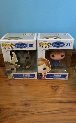Two disney frozen funko pop figures