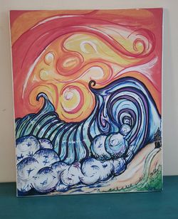 Original Abstract Painting on Canvas