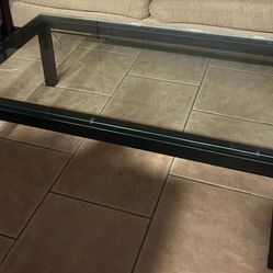 Glass coffee table