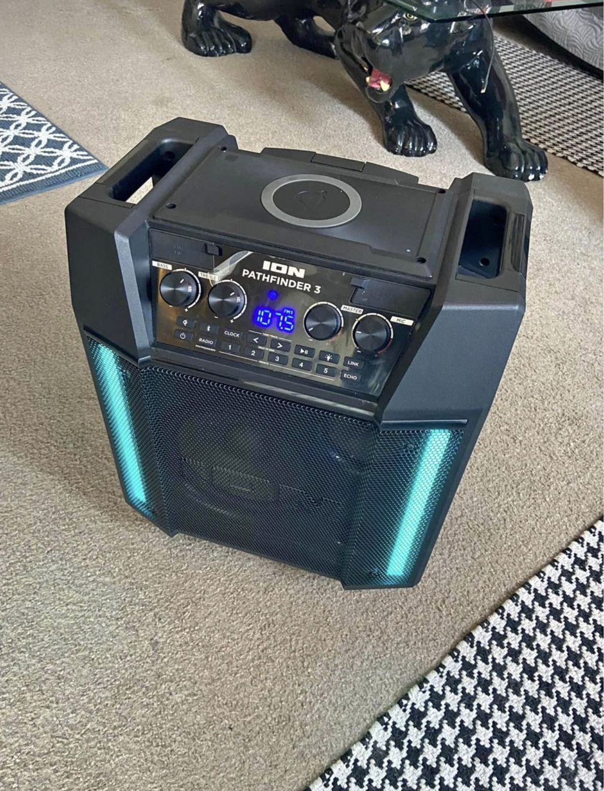 ION PATHFINDER 3 - Portable Bluetooth Speaker W/ LED LIGHTS & Wireless Charging