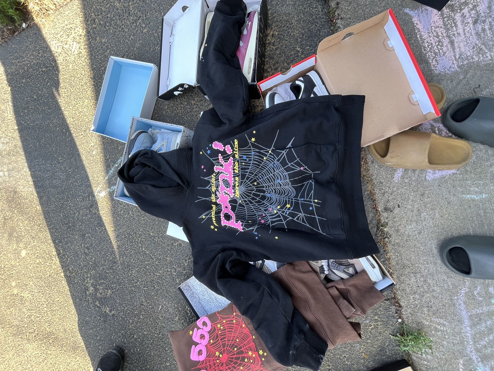 Sp5der “pink” Hoodie