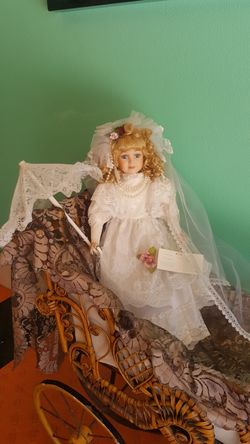 Vintage Porcelain Doll. Bride "Alexandra".