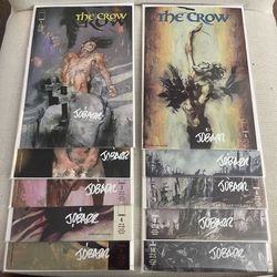 THE CROW #1-10 Full Comic Set ALL SIGNED BY JAMES O’BARR!! (Image 1999) VF NM