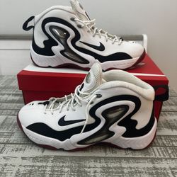 Zoom Hawk Flight Nike Shoes Gary Payton White Silver Red