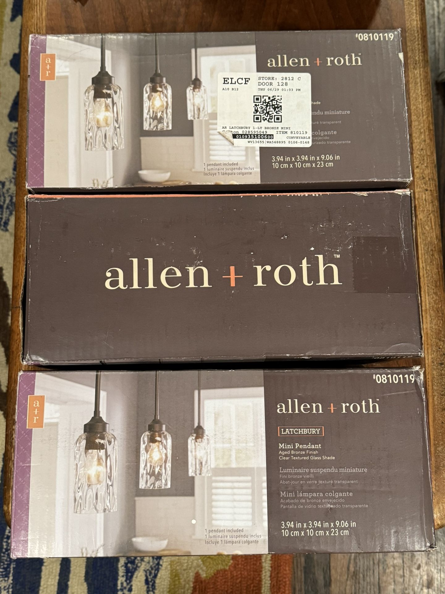 Allen + Roth Latchbury Pendant Lights (3)