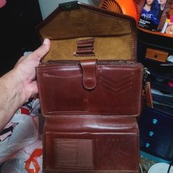 Rare Vintage Never Used Brand New Calf Leather Handmade Women's Clutch Purse W/Lock N Key