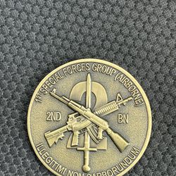 US Army 2nd BN 1st Special Forces Group Airborne Challenge Coin