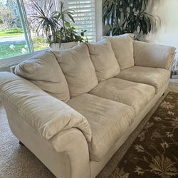 $300 Two Couches. One Sofa One Loveseat. Beige Used. Great Condition 