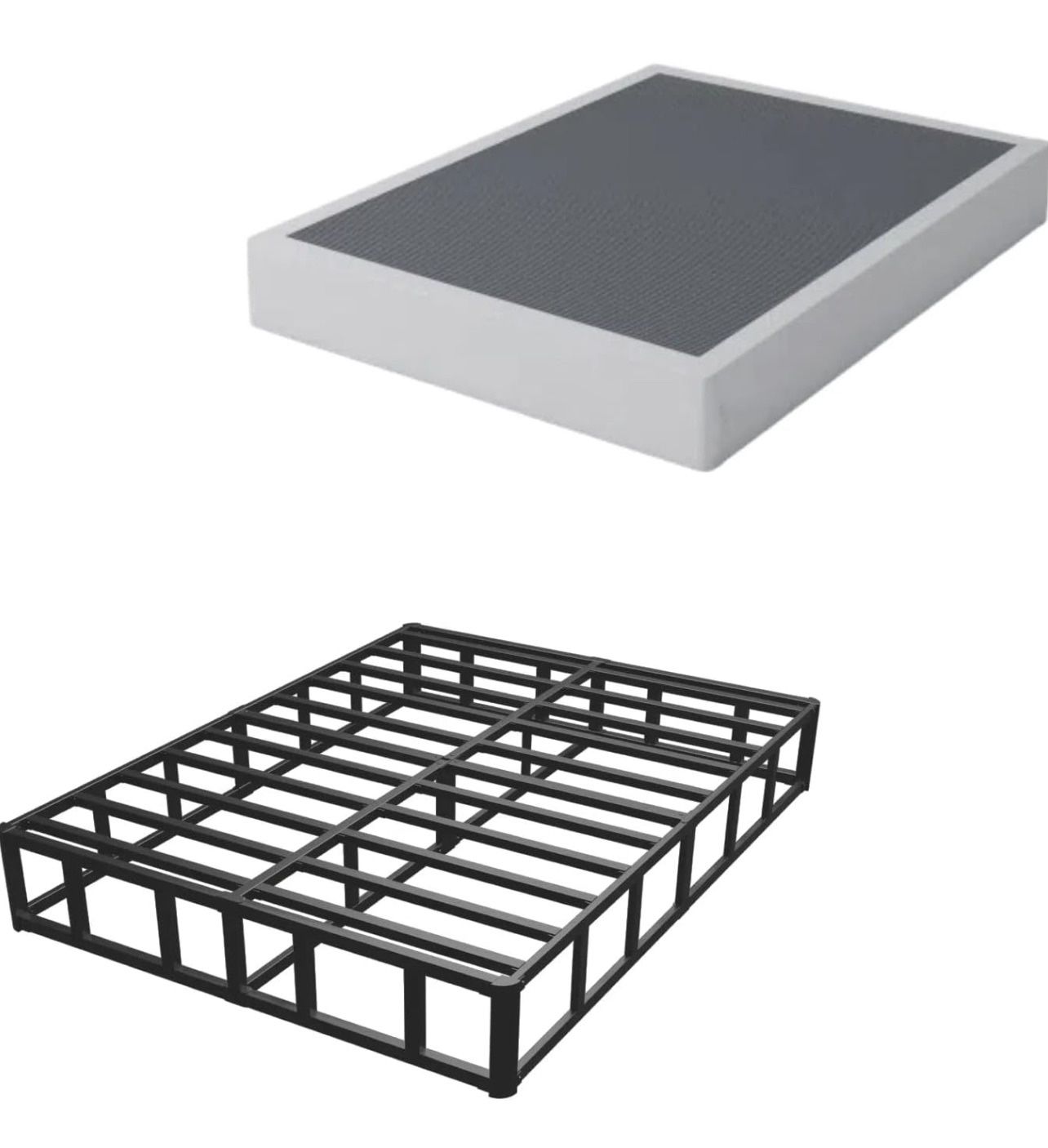Queen Bed Frame + Memory Foam Mattress — Like New
