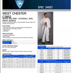 L White SMS POSIWEAR Collared Disposable Coverall (7 Pallets) (6,300 Coveralls) 