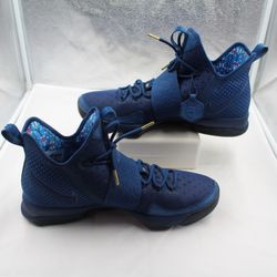 Nike LeBron XIV Limited Agimat Size 14 Men Basketball Shoes Coastal Blue Gold