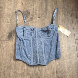 Women’s Blue Corset Top