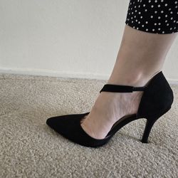 Formal velvet high heels
