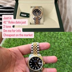 Rolex Datejust 41 Two Tone Black Dial Jubilee 
