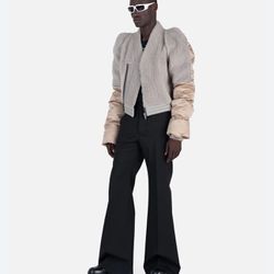 Rick Owens Zionic shearling Larry cropped jacket