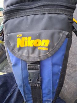 Nikon film camera with 2 lenses
