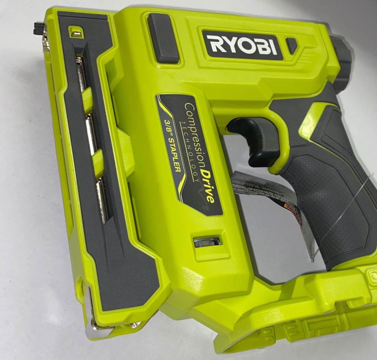 RYOBI ONE+ 18V Compression Drive Cordless 3/8 in. Crown Stapler 