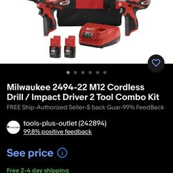 Milwaukee M-12 Set 2494-22